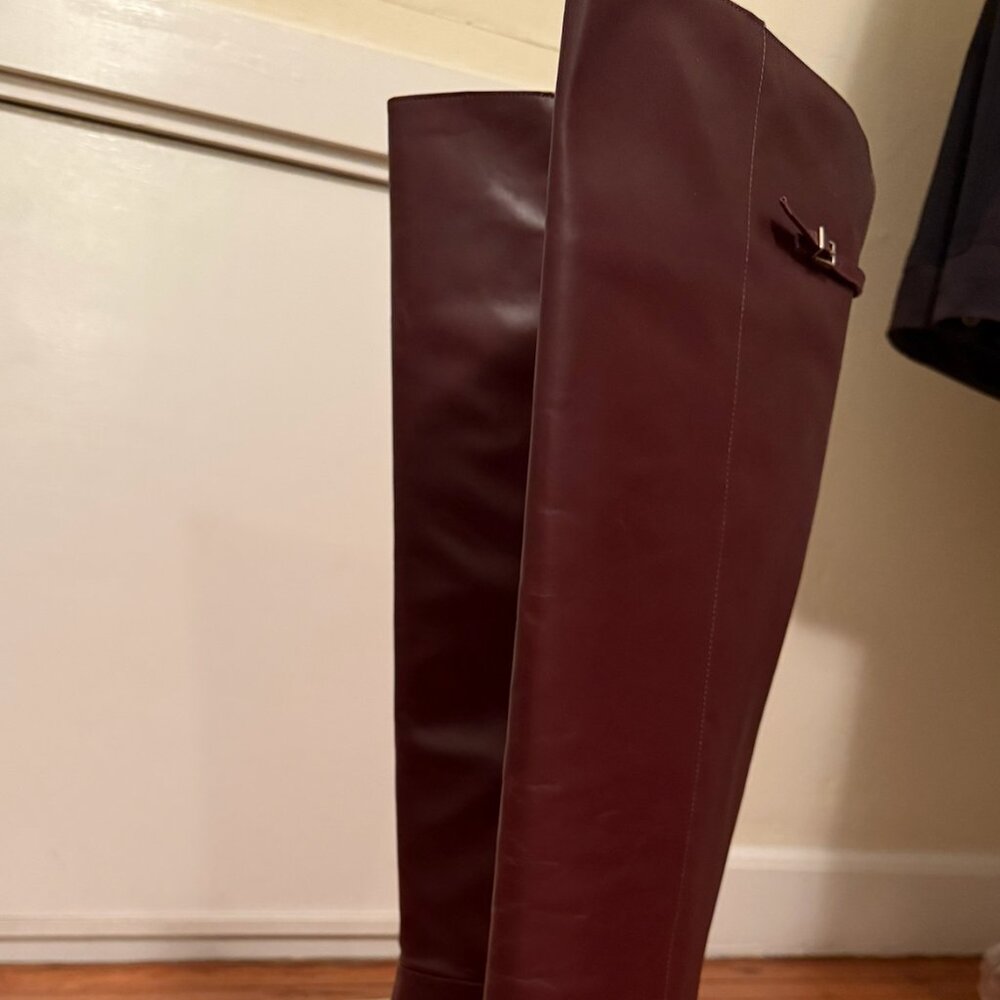 NWT - Schutz Austine Leather Boot In Vino Ruby - Picture 3 of 8
